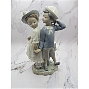 LLADRO Puppy Love #1127 Adorable Kids Collectible Figurines Glazed RETIRED MINT